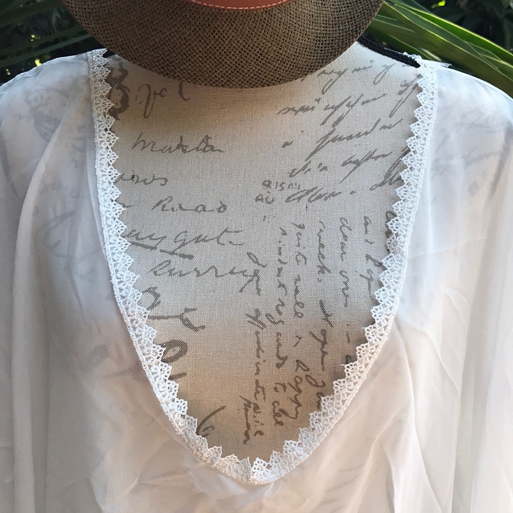 New! White Poncho Cover-Up - Picture 6 of 8